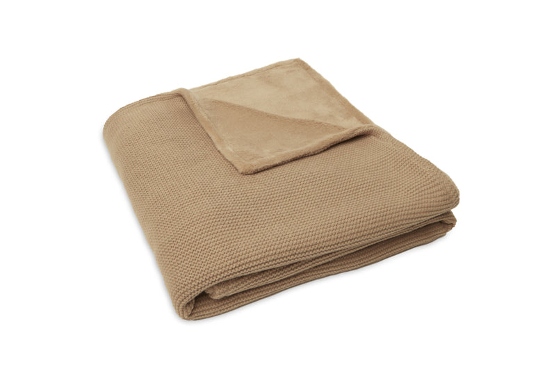 Deken Ledikant - Fleece - Basic Knit Biscuit