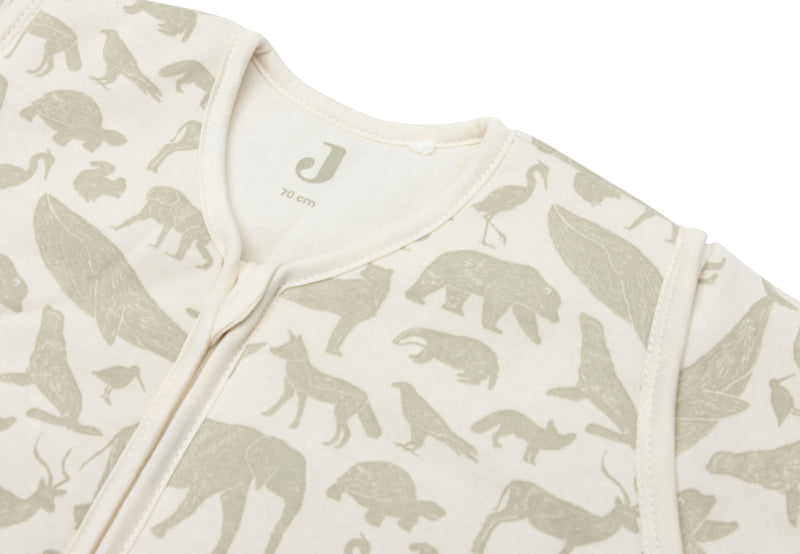 Slaapzak met afritsbare mouw - Animals Olive green - 110 cm