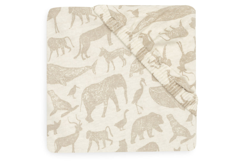 Hoeslaken ledikant - Animals Nougat