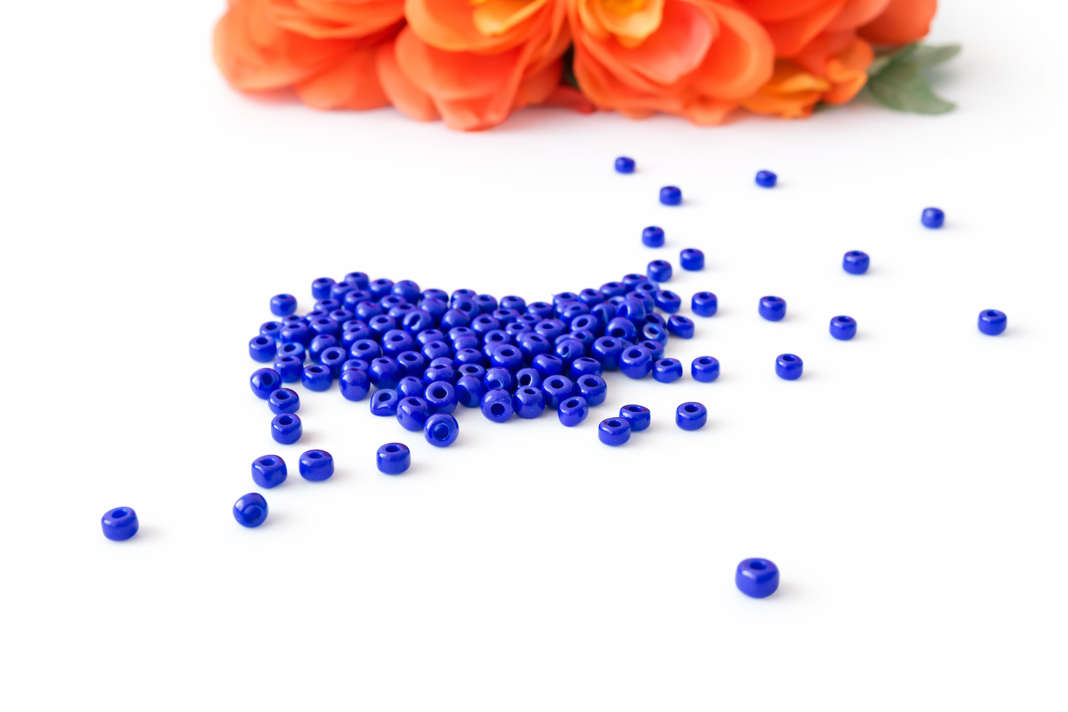 Miyuki seed beads Opaque Cobalt, 6/0