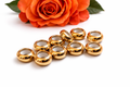 Bead stoppers stainless steel goudkleurig,  per stuk