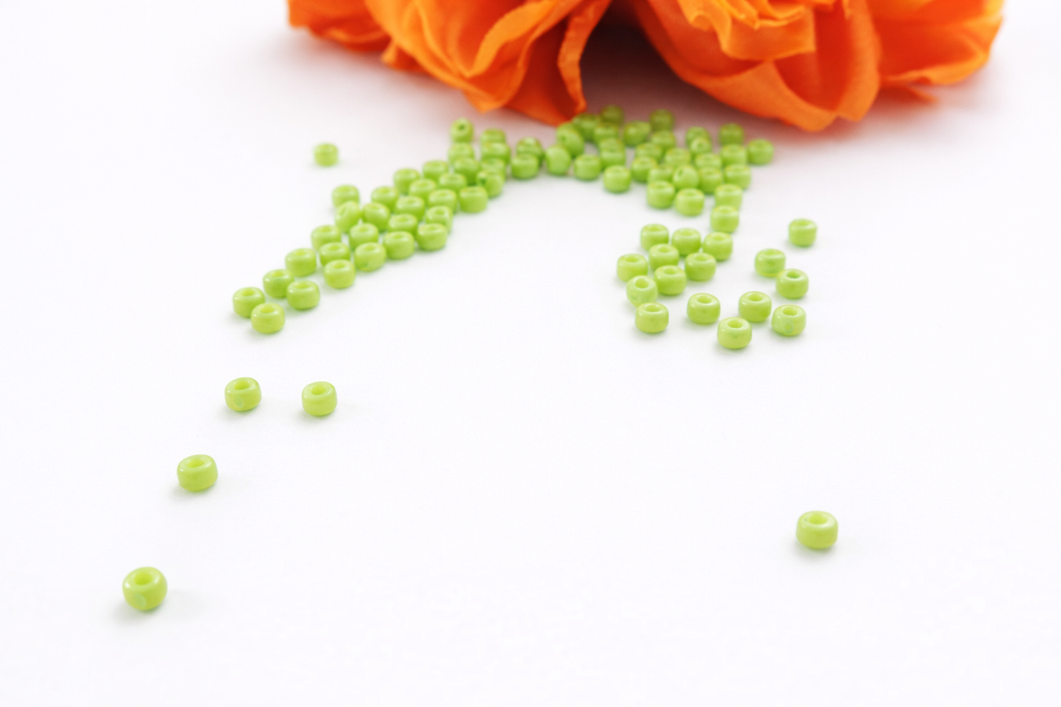 Miyuki seed beads Opaque Chartreuse, 8/0