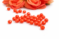 Facet kralen Vermilion red pearl shining coating,  6 mm