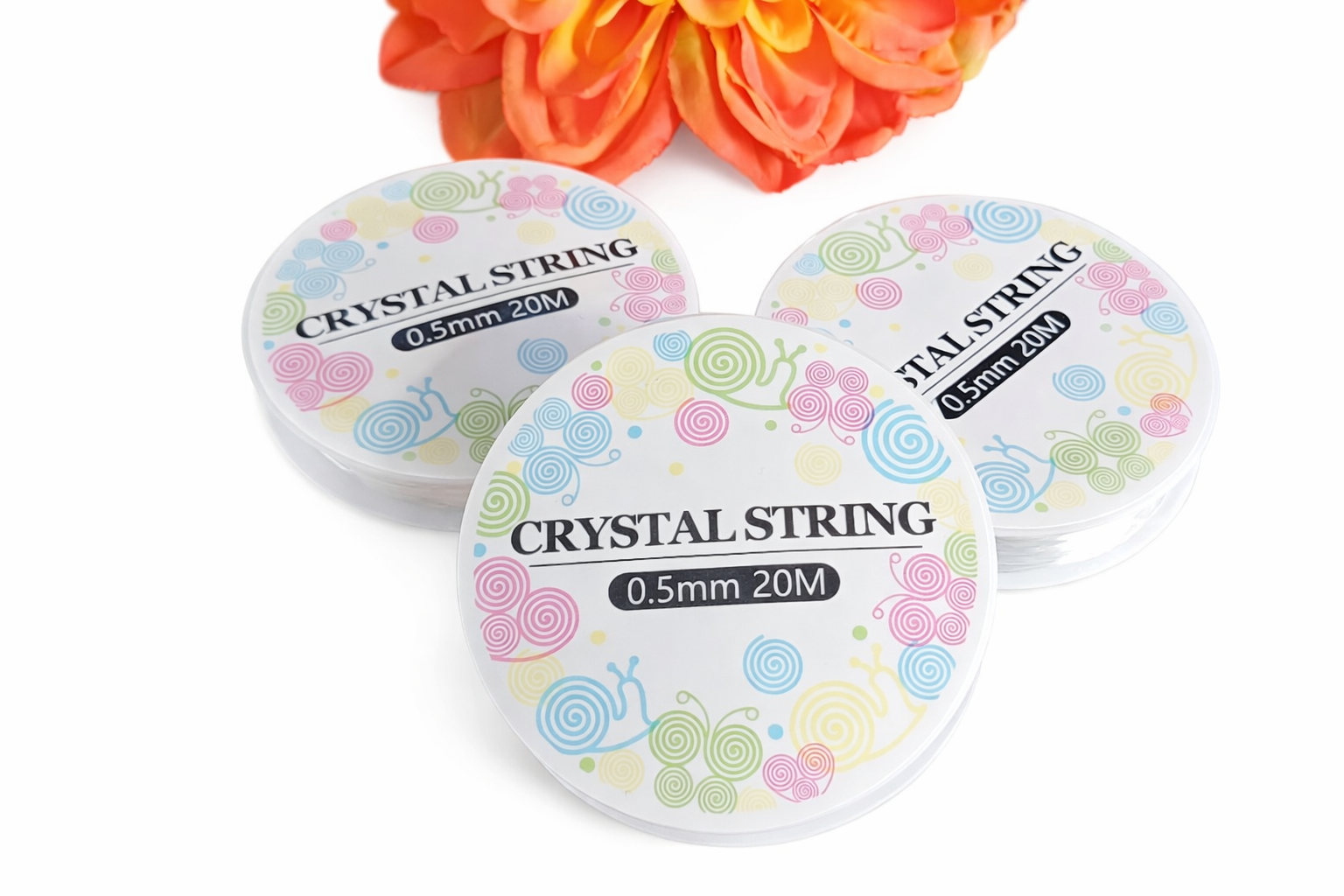Elastiek transparant 0,5 mm, per rol