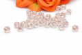 Facet kralen Smashing pink-pearl shine coating, 4 mm