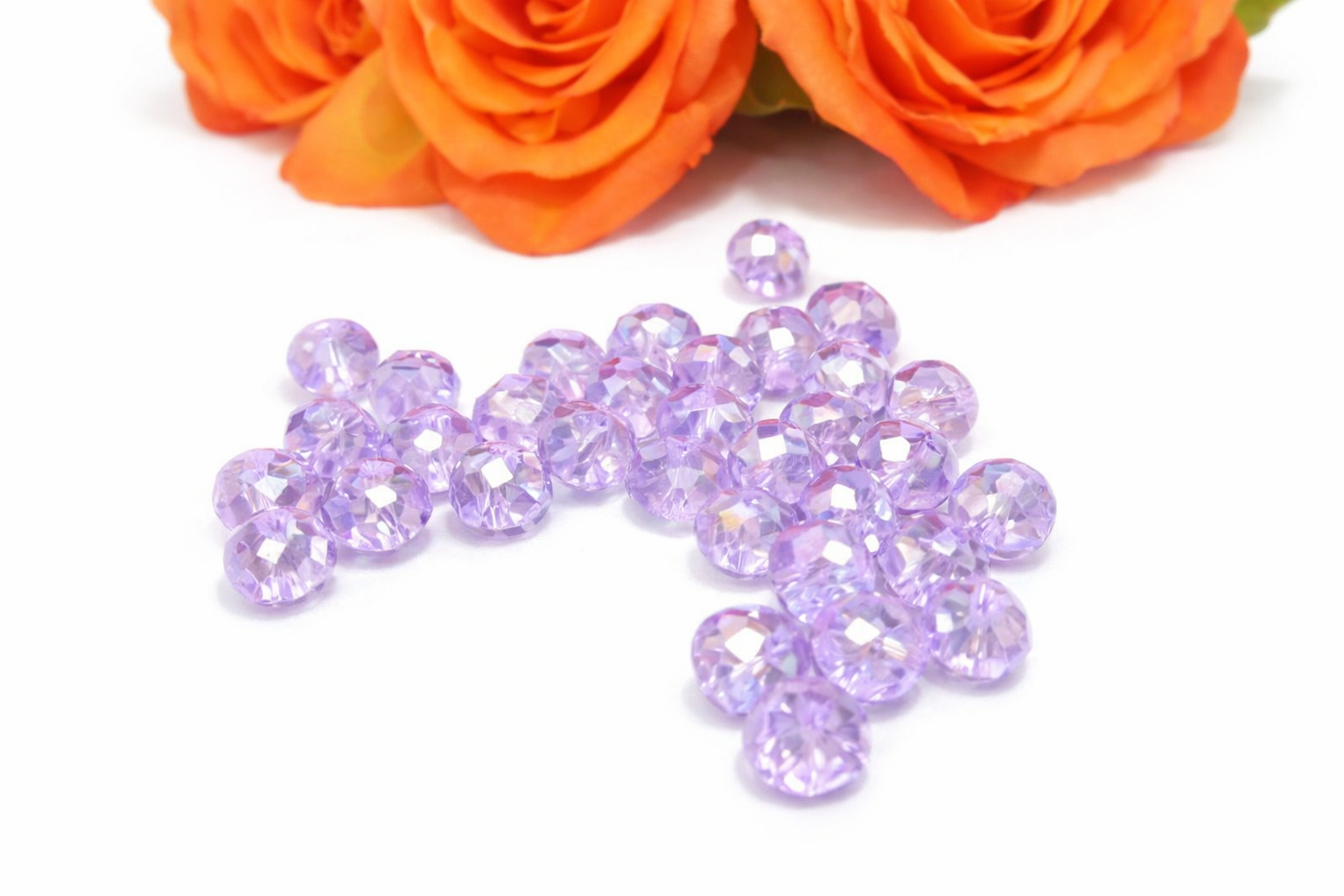 Facet kralen Paisley purple, 6 mm