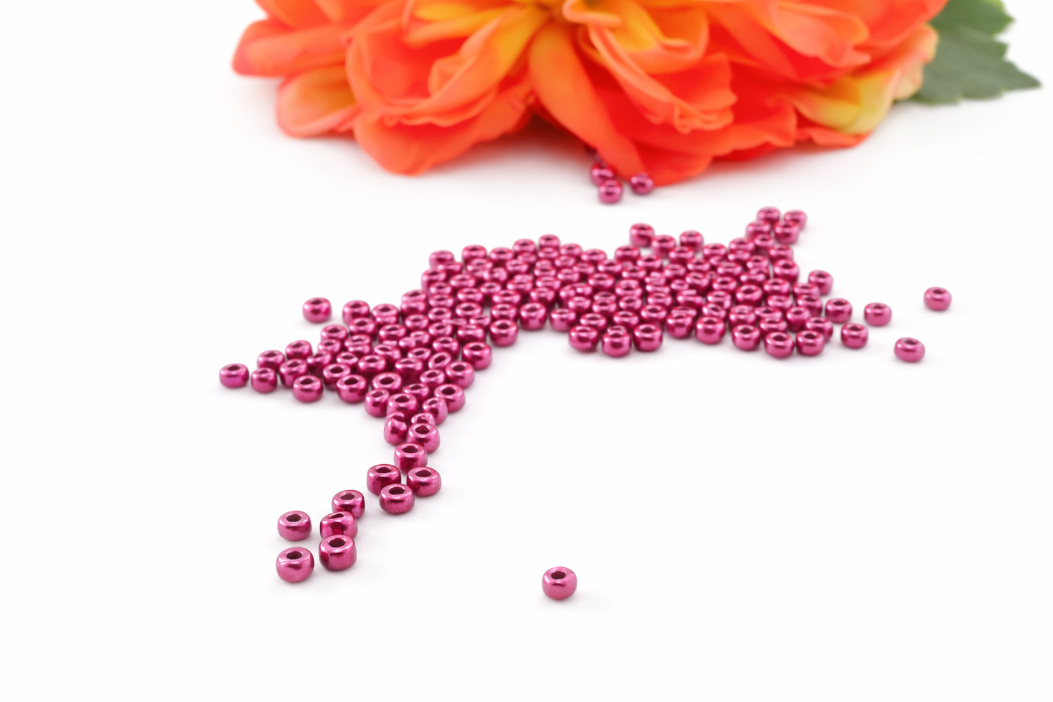 Miyuki Rocailles Duracoat galvanized hot pink,  8/0