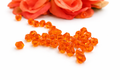 Facet kralen bicone Vibrant orange, 6 mm