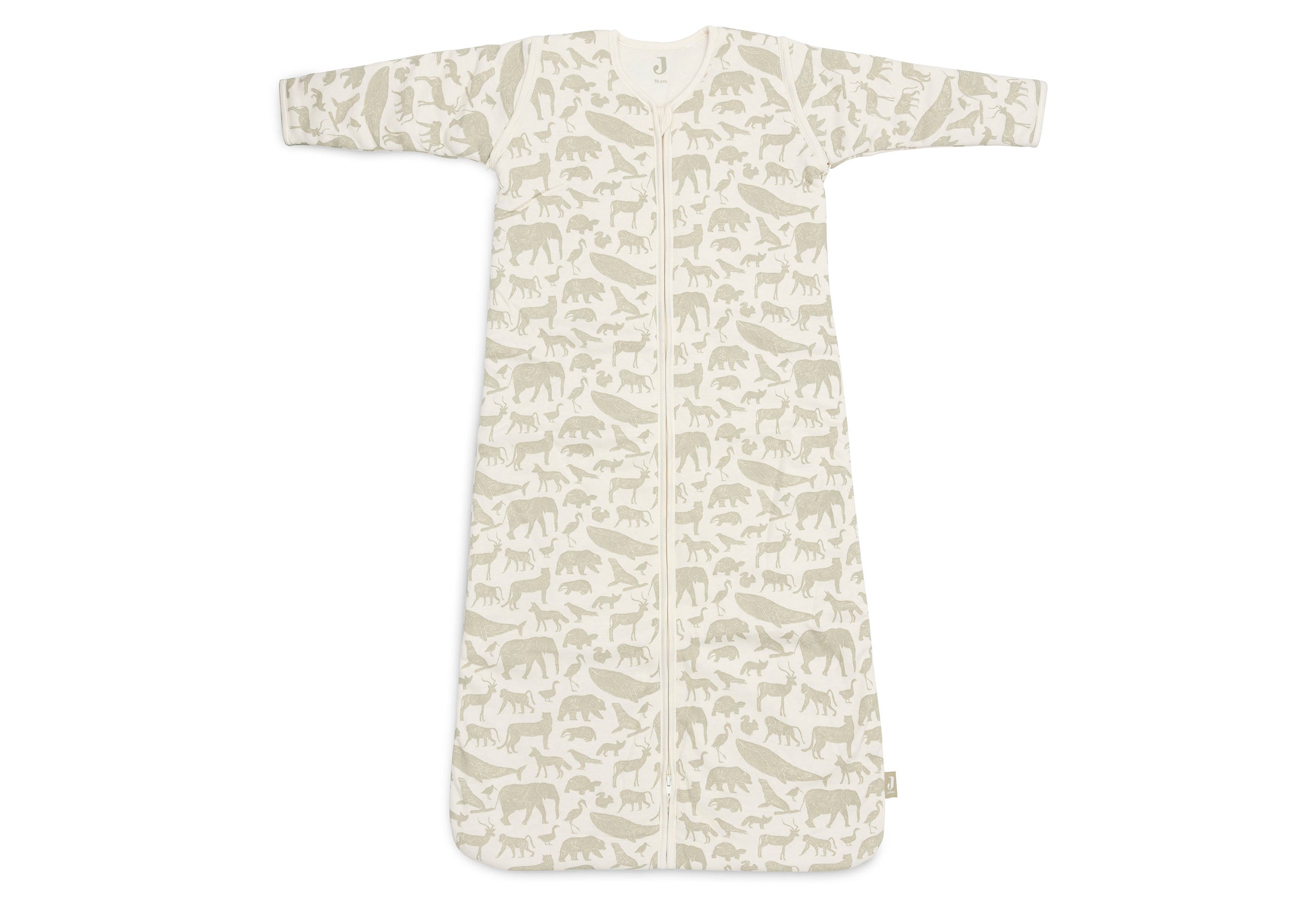 Slaapzak met afritsbare mouw - Animals Olive green - 70 cm