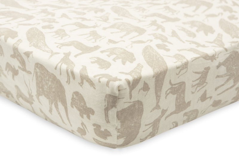 Hoeslaken ledikant - Animals Nougat