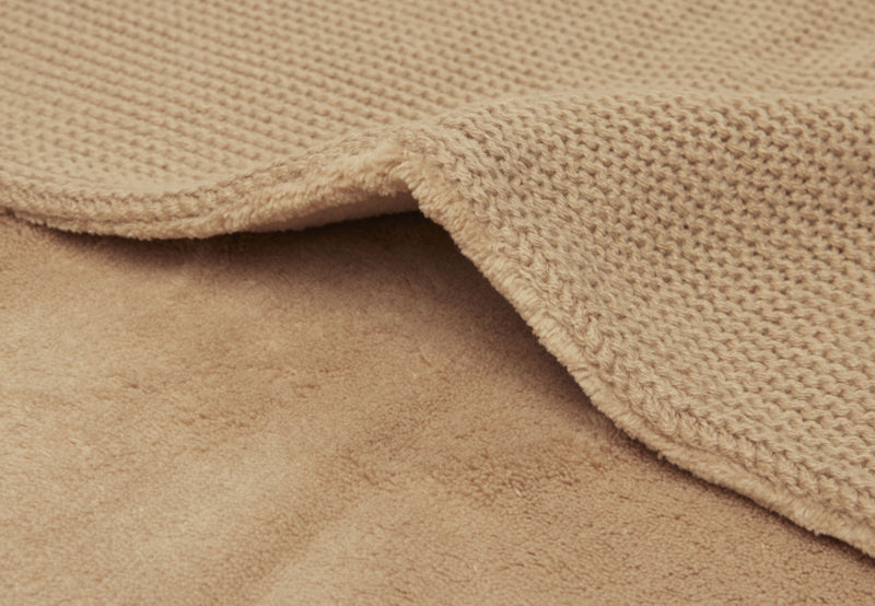 Deken Ledikant - Fleece - Basic Knit Biscuit